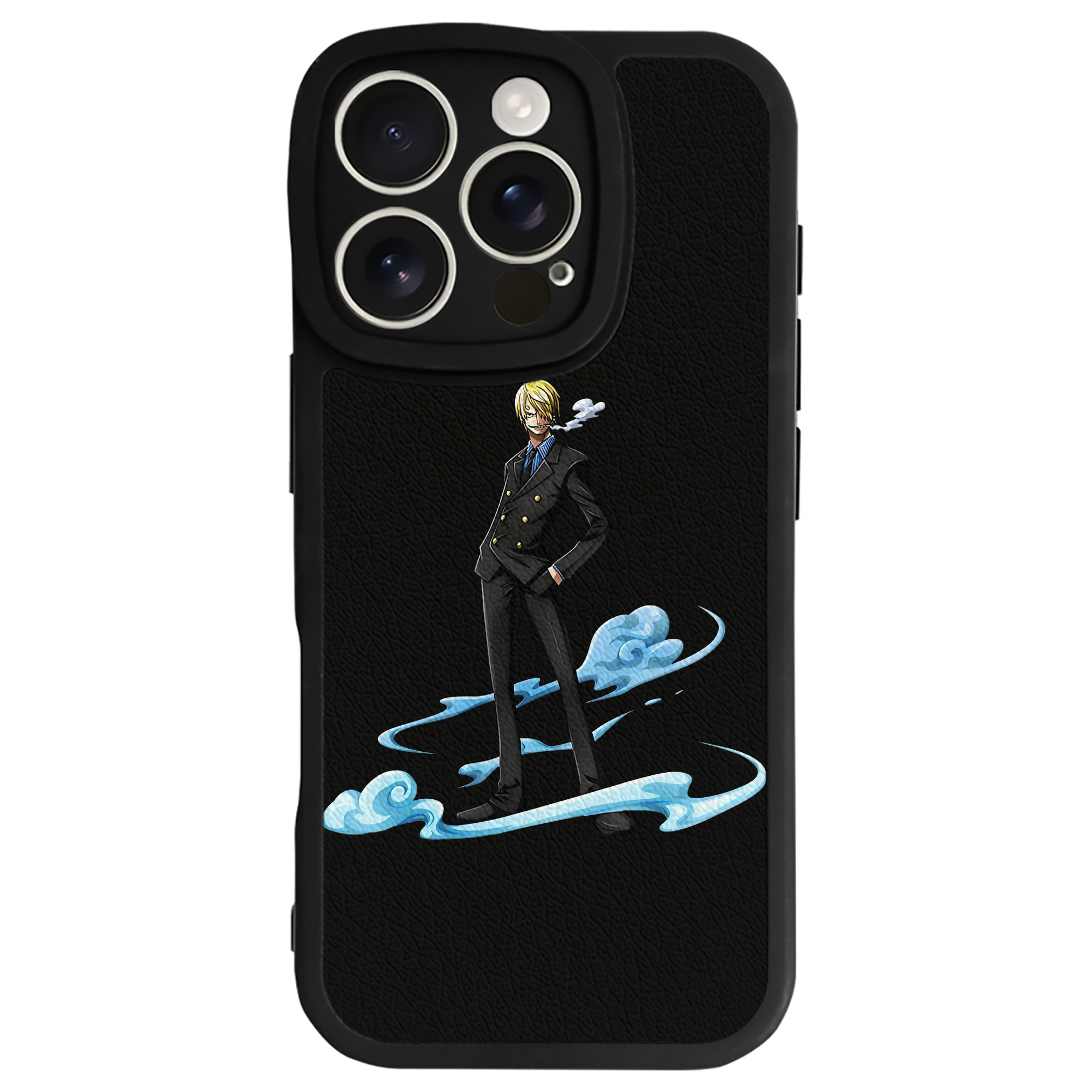 （画像用） ワンピース サンジ ONE PIECE Sanji 【iPhone 16シリーズ対応】シリコンスマホケース（レザー調） 材質：シリコン